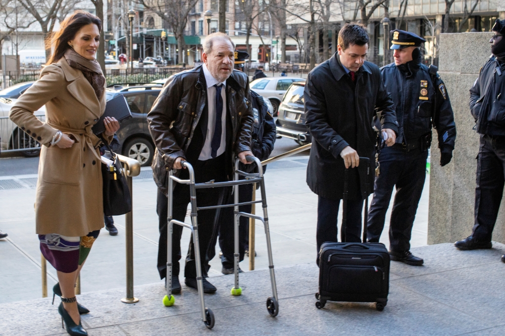 Harvey Weinstein at New York Criminal Court with his attorney Donna Rotunno for his sexual assault trial in the Manhattan borough of New York City, January 17, 2020. Reuters/Eduardo Munoz
