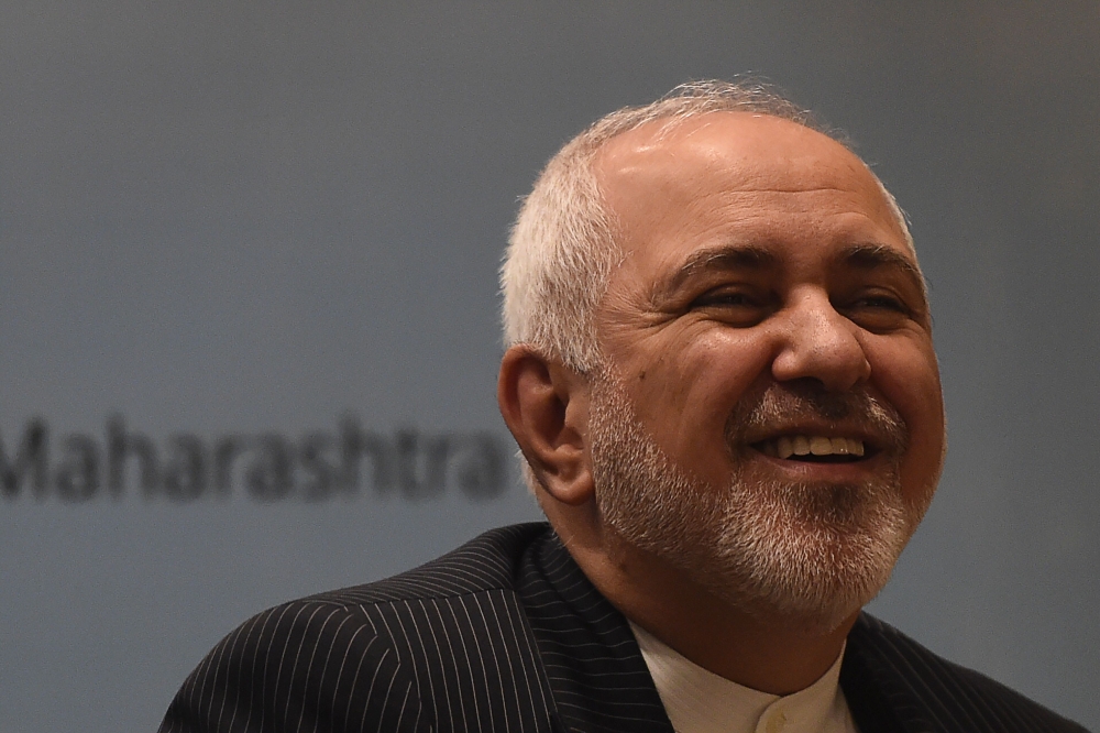 Iran's Foreign Minister Mohammad Javad Zarif looks on during a gathering at the All India Association of Industries (AIAI) in Mumbai on January 17, 2020. Iran's Foreign Minister Mohammad Javad Zarif is on a three-day visit to India. / AFP / Punit PARANJPE