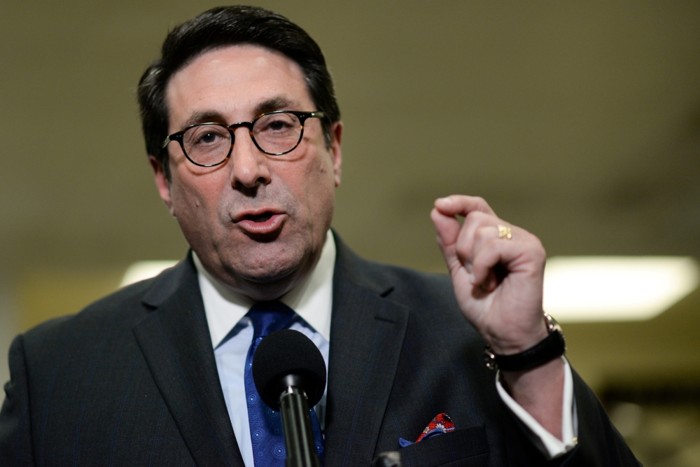 U.S. President Donald Trump's personal attorney Jay Sekulow speaks to reporters during a break in the fourth day of the Senate impeachment trial of U.S. President Donald Trump at the U.S. Capitol in Washington, U.S., January 24, 2020. (REUTERS/Erin Scott)