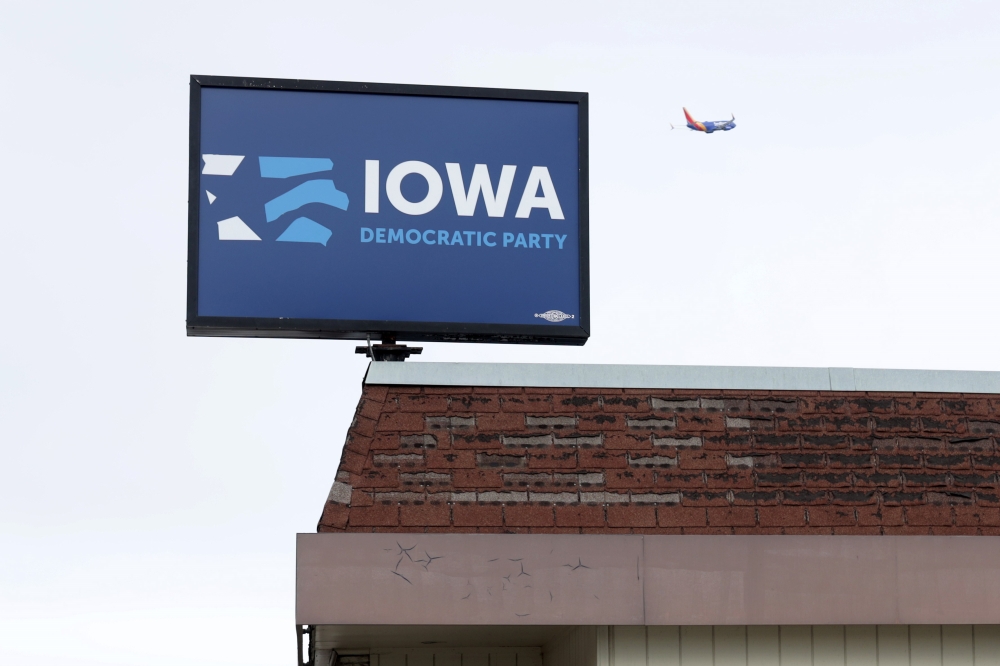 An exterior view of the Iowa Democratic Party headquarters is seen February 4, 2020 in Des Moines, Iowa. Alex Wong/Getty Images/AFP