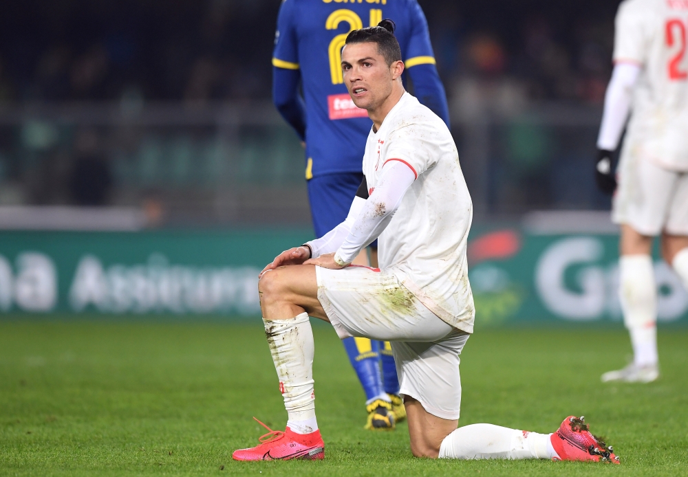 Juventus' Cristiano Ronaldo reacts REUTERS/Alberto Lingria