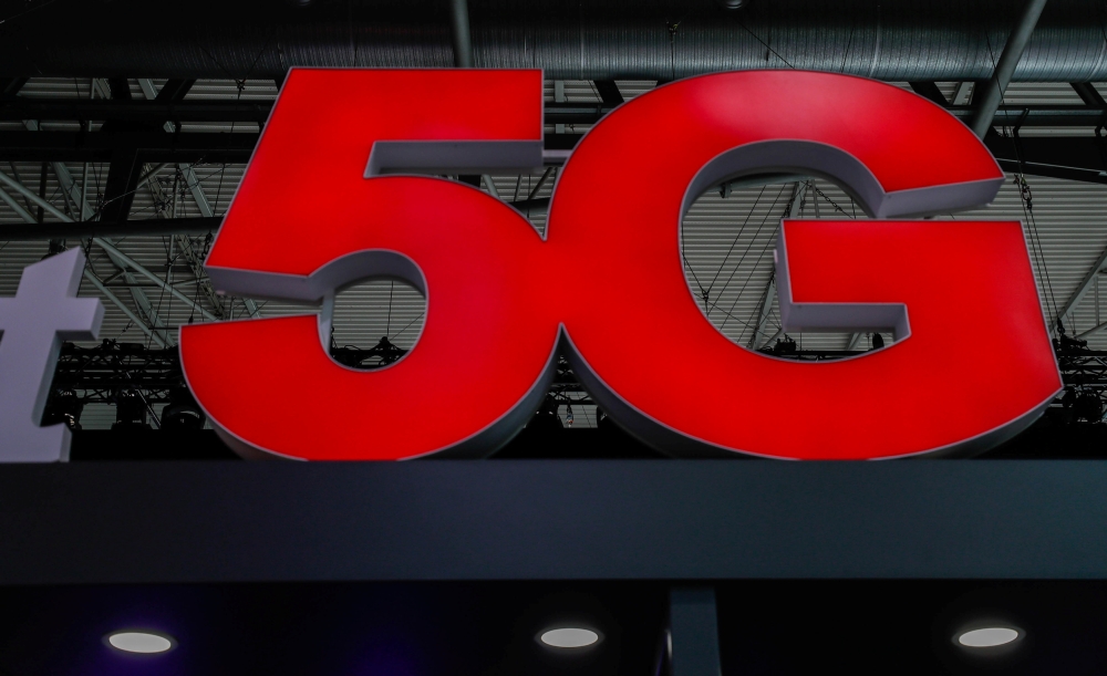 A 5G sign is seen during the Mobile World Congress in Barcelona, Spain, February 28, 2018. Reuters / Yves Herman