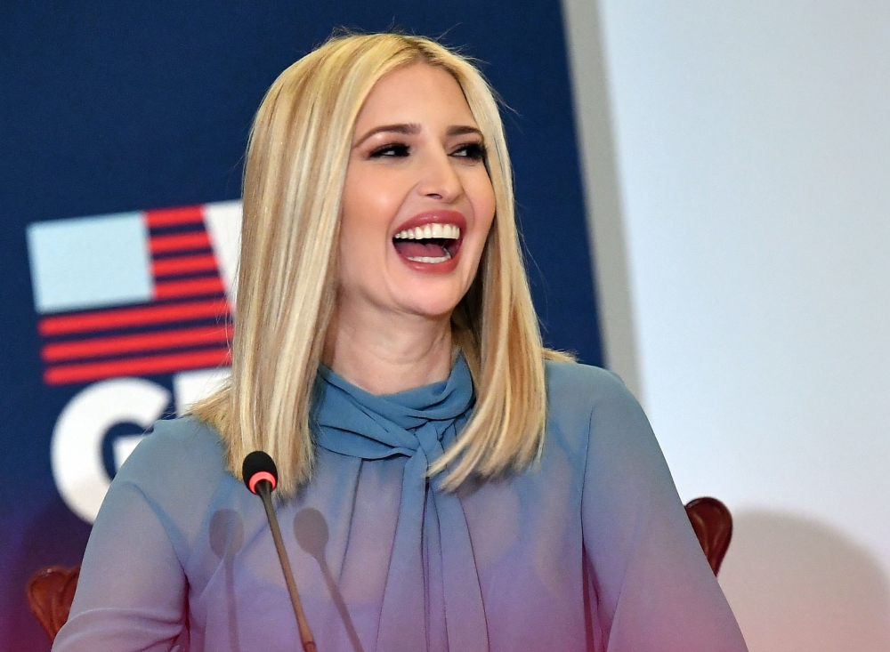 Advisor to the President Ivanka Trump hosts an event with US Secretary of State Mike Pompeo(not shown) celebrating the one-year anniversary of the White House’s Women’s Global Development and Prosperity (W-GDP) Initiative in the Benjamin Franklin Room of 