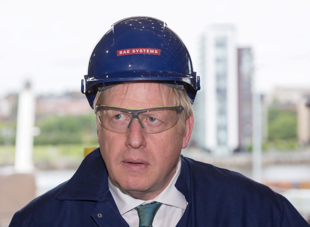 Boris Johnson visits BAE Systems in Govan, Glasgow, Scotland, Britain July 5, 2019.(REUTERS/ Robert Perry)