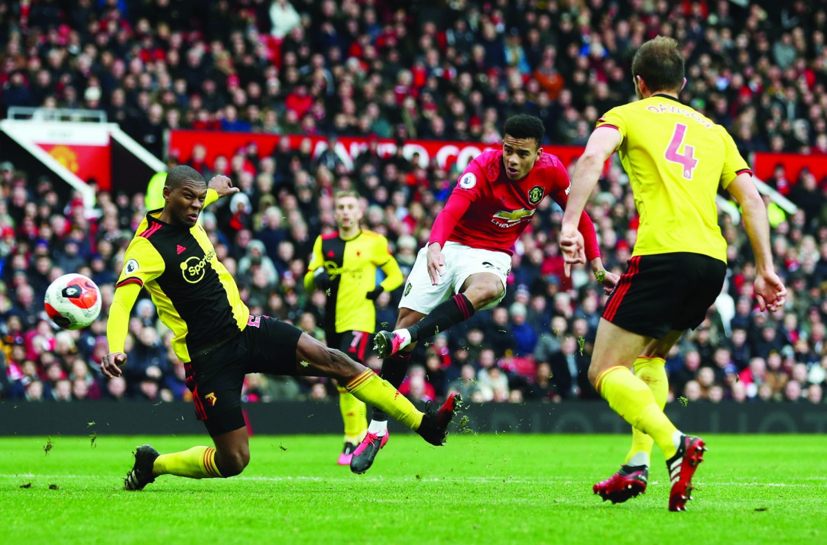 Manchester United's Mason Greenwood scores their third goal. Action Images via Reuters/Lee Smith 