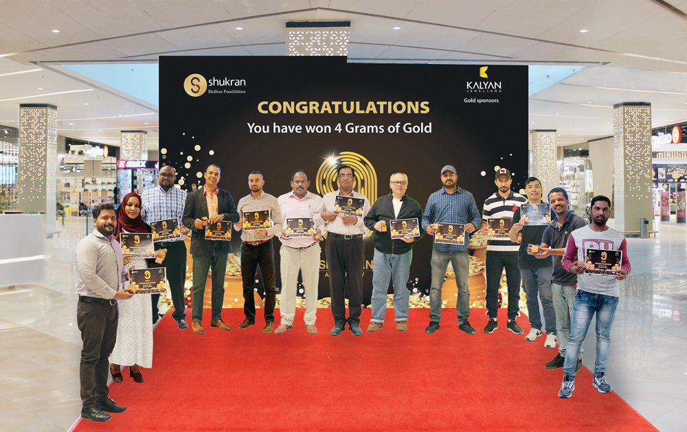 Winners pose for a group photo at Landmark Group’s Regional office.