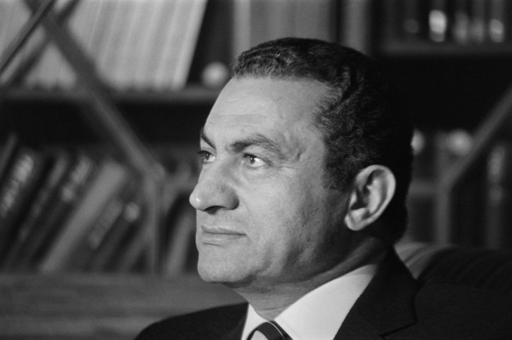 (Files) A file photo taken on November 24, 1982 shows Egyptian President Hosni Mubarak is pictured in Cairo. AFP / PHILIPPE BOUCHON