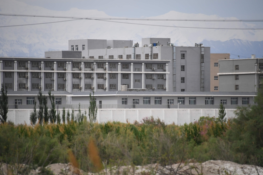 A facility believed to be a re-education camp where mostly Muslim ethnic minorities are detained, north of Akto in China's northwestern Xinjiang region on June 4, 2019. AFP / Greg Baker
 