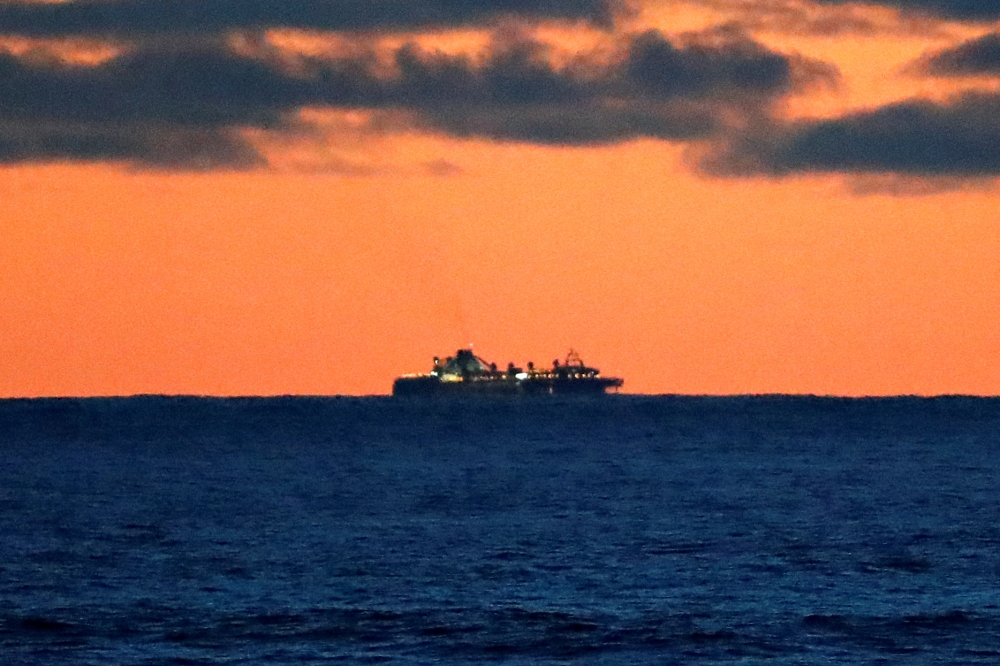 The Grand Princess cruise ship carrying passengers who have tested positive for coronavirus is seen in the Pacific Ocean outside San Francisco, California, US, March 7, 2020. Reuters/Stephen Lam