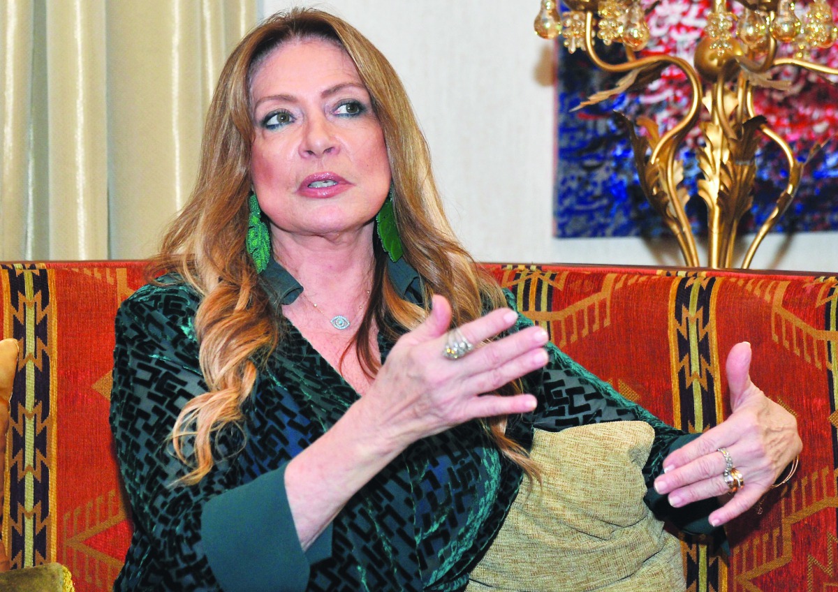 Ivonne A Baki, Ecuador Ambassador to Qatar, during a press conference at the Ambassador's residence. Pic: Baher Amin/The Peninsula 