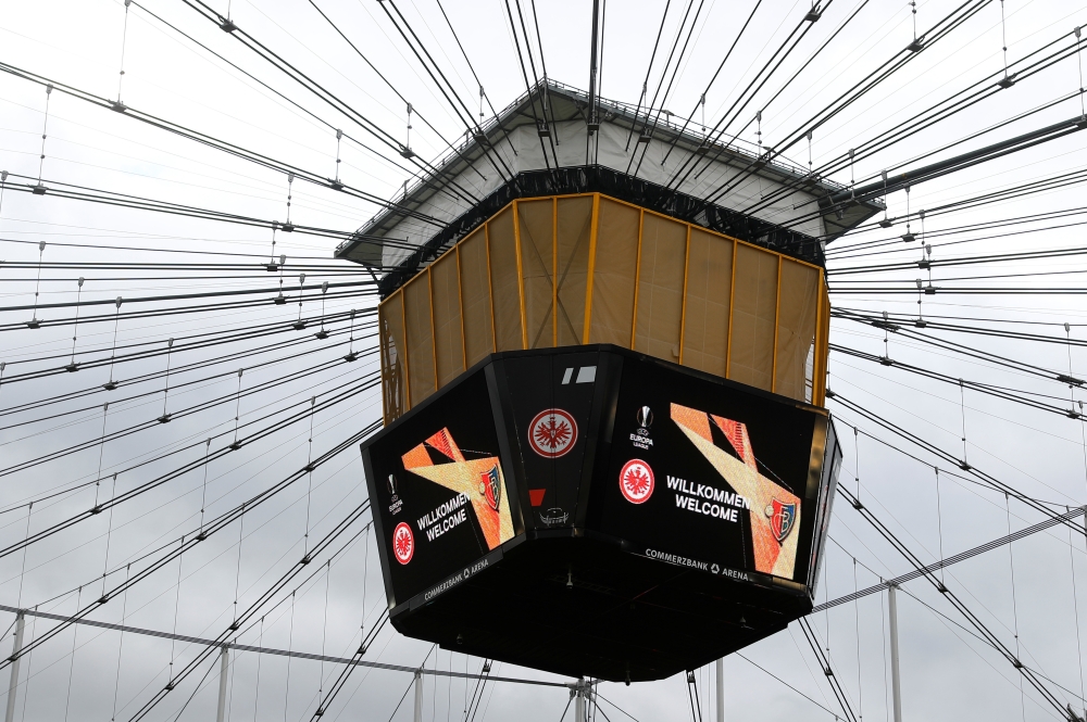 General view inside the stadium before the match which will be played behind closed doors as   coronavirus cases grows worldwide, Frankfurt, Germany, March 12, 2020. Reuters/Kai Pfaffenbach