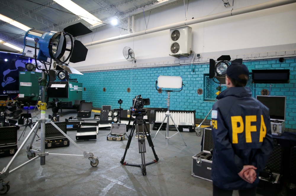 Seized film equipment is shown after police dismantled a criminal band accused of selling equipment stolen from Hollywood studios in Buenos Aires, September 14, 2018. Reuters / Agustin Marcarian 