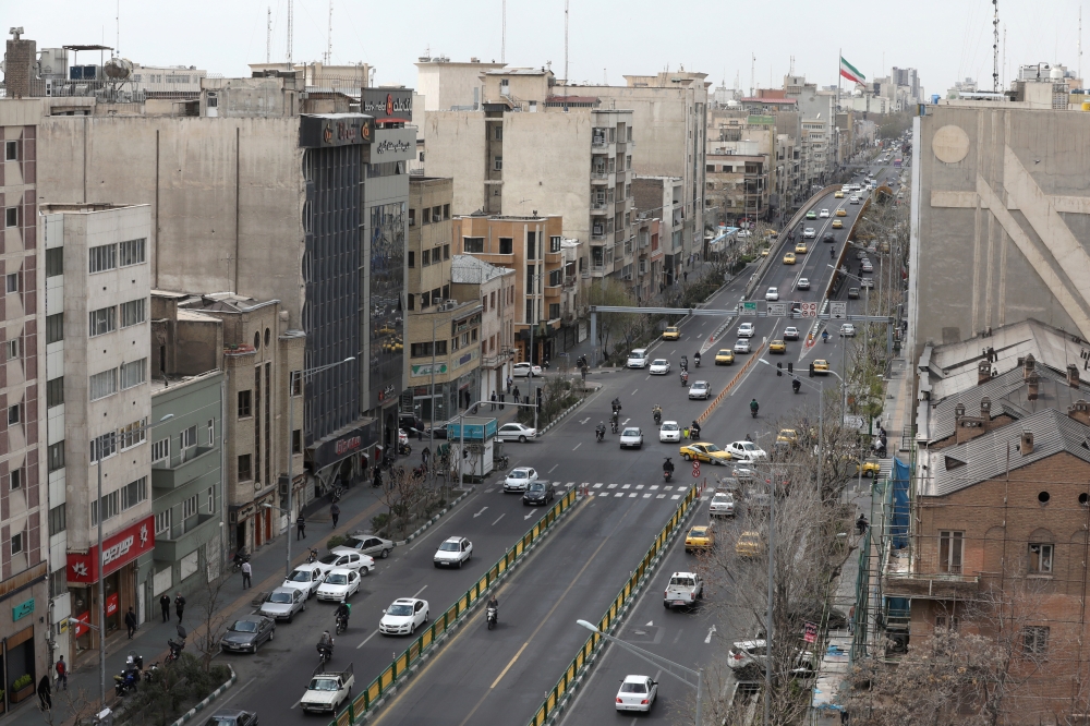 General view of a Tehran's street, following the outbreak of coronavirus, in Tehran, Iran March 17, 2020. WANA (West Asia News Agency)/Ali Khara via REUTERS 