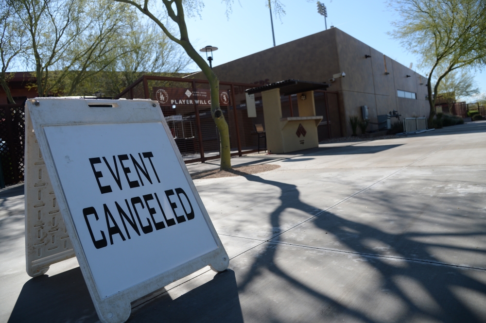  view of Camelback Ranch following the cancellation of spring training games due to concerns over the COVID-19 coronavirus. Mandatory Credit: Joe Camporeale-USA TODAY Sports