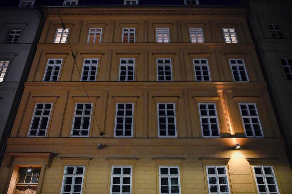 A house where German Chancellor Angela Merkel has an apartment with her husband is pictured in Berlin on March 22, 2020 after it was announced by her spokesman that Merkel is going in to quarantine after being treated by a doctor who has since tested posi