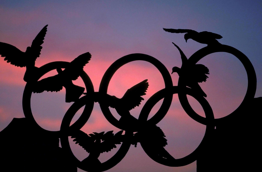 FILE PHOTO: The Olympic Rings are seen at The 1996 Atlanta Olympics Games Action Images via Reuters/File Photo
