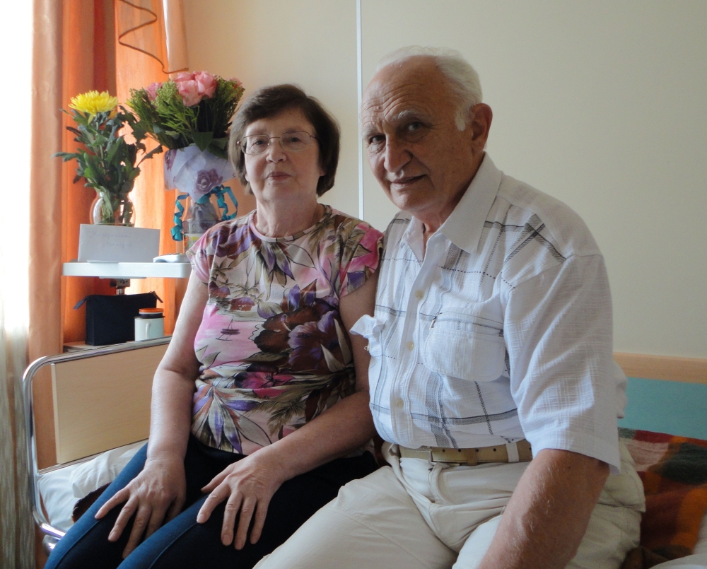 Vladimir Petrosyan and his wife Valeria, daughter of Soviet artist Alexei Kokorekin, are seen in Moscow, Russia in this undated handout photo. Alexei Kokorekin was the 