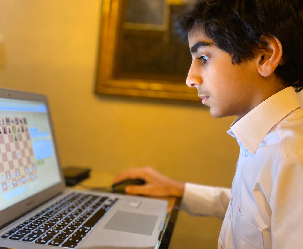 Abdullah Al Homaid, a U14 player from Qatar. 