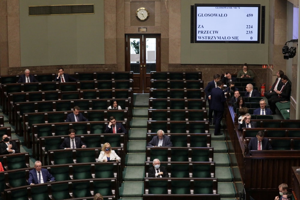 The Polish Parliament session in Warsaw, Poland May 7, 2020. Slawomir Kaminski/Agencja Gazeta via REUTERS 