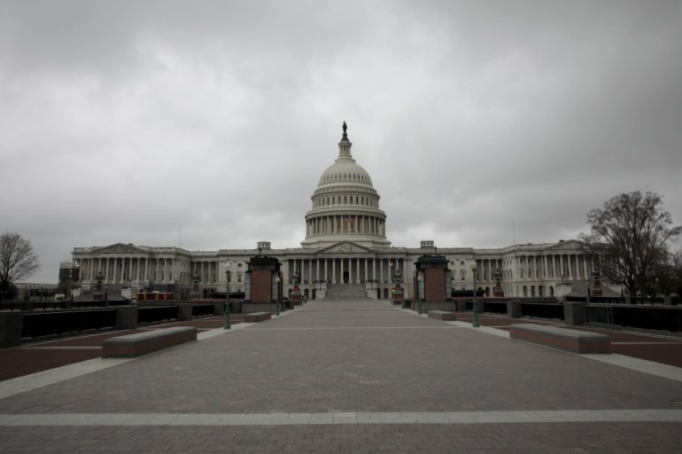 WASHINGTON DC, USA - MARCH 31: Washington D.C. Street and Metro station is shown nearly empty due to the impacts of coronavirus on March 31, 2020 in Washington, DC. ( Yasin Öztürk - Anadolu Agency )
