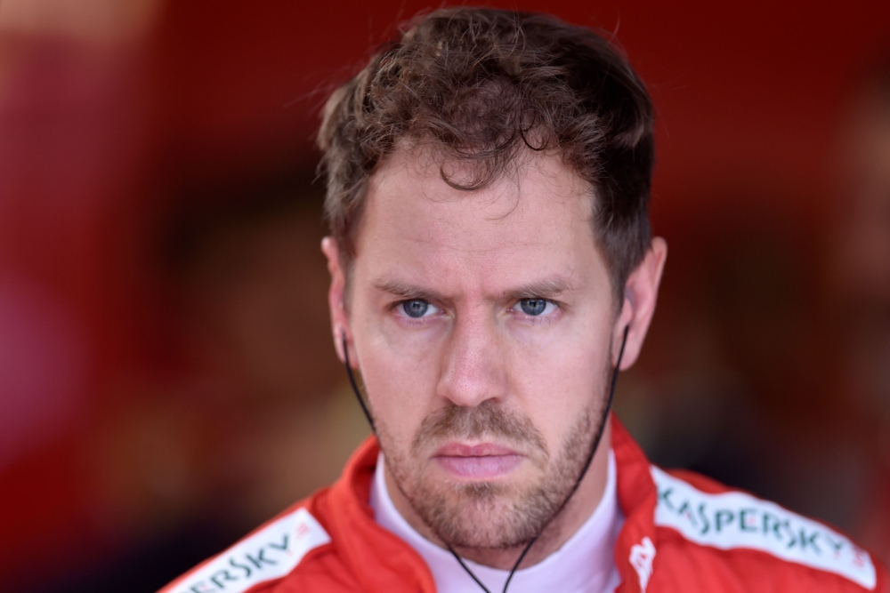 (FILES) In this file photo taken on November 16, 2019 Ferrari's German driver Sebastian Vettel is pictured during the third free practice session at the Interlagos racetrack in Sao Paulo, on the eve of the Formula One Brazilian Grand Prix. AFP / DOUGLAS M