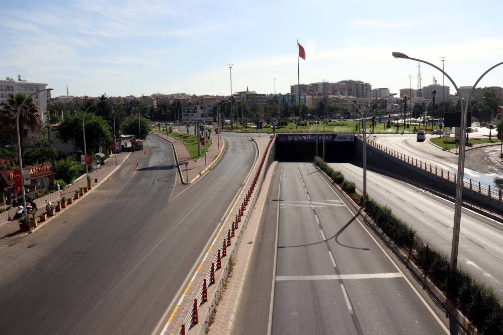 A general view of an empty street is seen after Turkey imposed a four-day nationwide restriction to curb the spread of the novel coronavirus (COVID-19) pandemic in Sanliurfa, Turkey on May 23, 2020.  Müslüm Etgü - Anadolu
