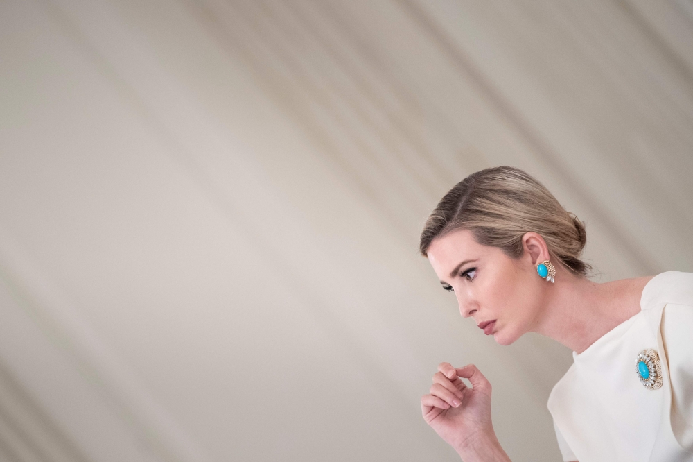 Senior Advisor to the President Ivanka Trump during a meeting with restaurant industry representatives in the State Dining Room of the White House May 18, 2020, in Washington, DC. / AFP / Brendan Smialowski