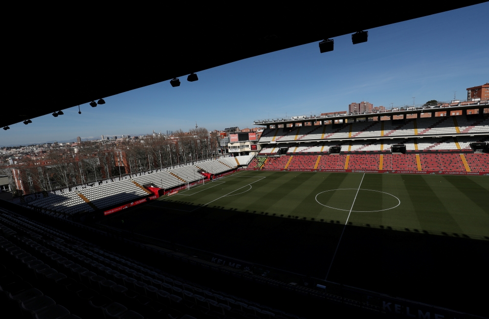 FILE PHOTO:  General view of the stadium before the match REUTERS/Susana Vera