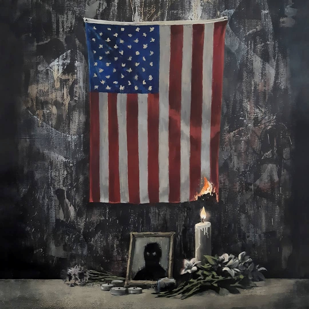 An artwork by Banksy is seen in this image obtained from his Instagram account on June 6, 2020. Instagram/@banksy via REUTERS 