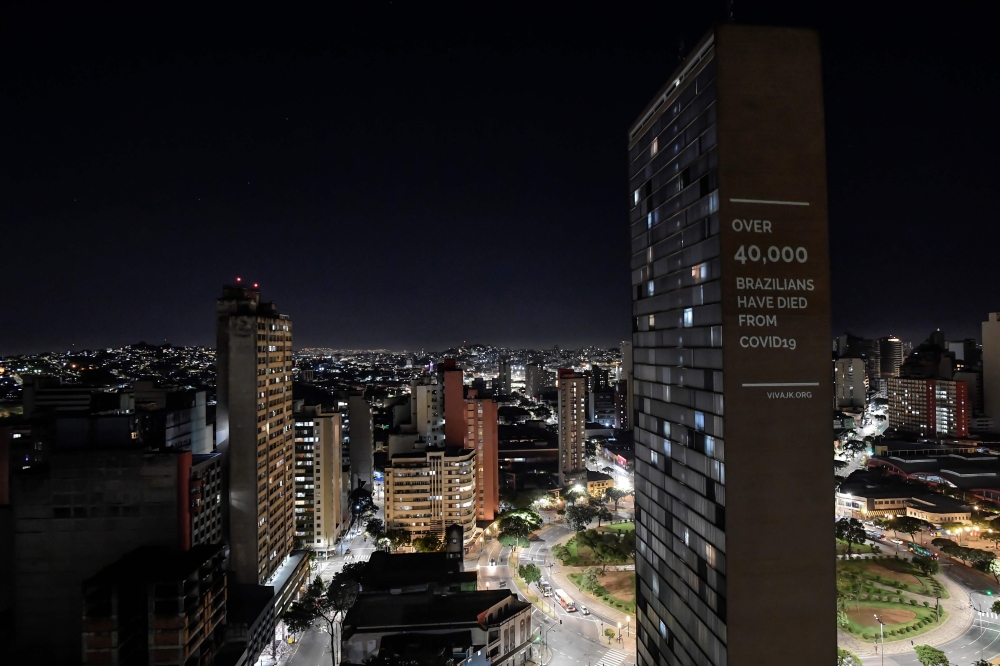 View of a projection reading 