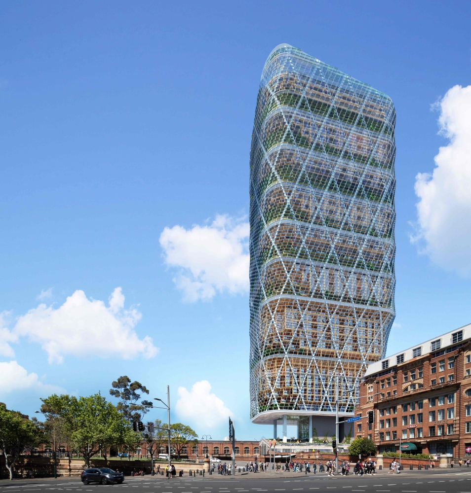This handout illustration of an artist's rendition released on June 25, 2020 by Global software giant Atlassian shows what would be the world's tallest 