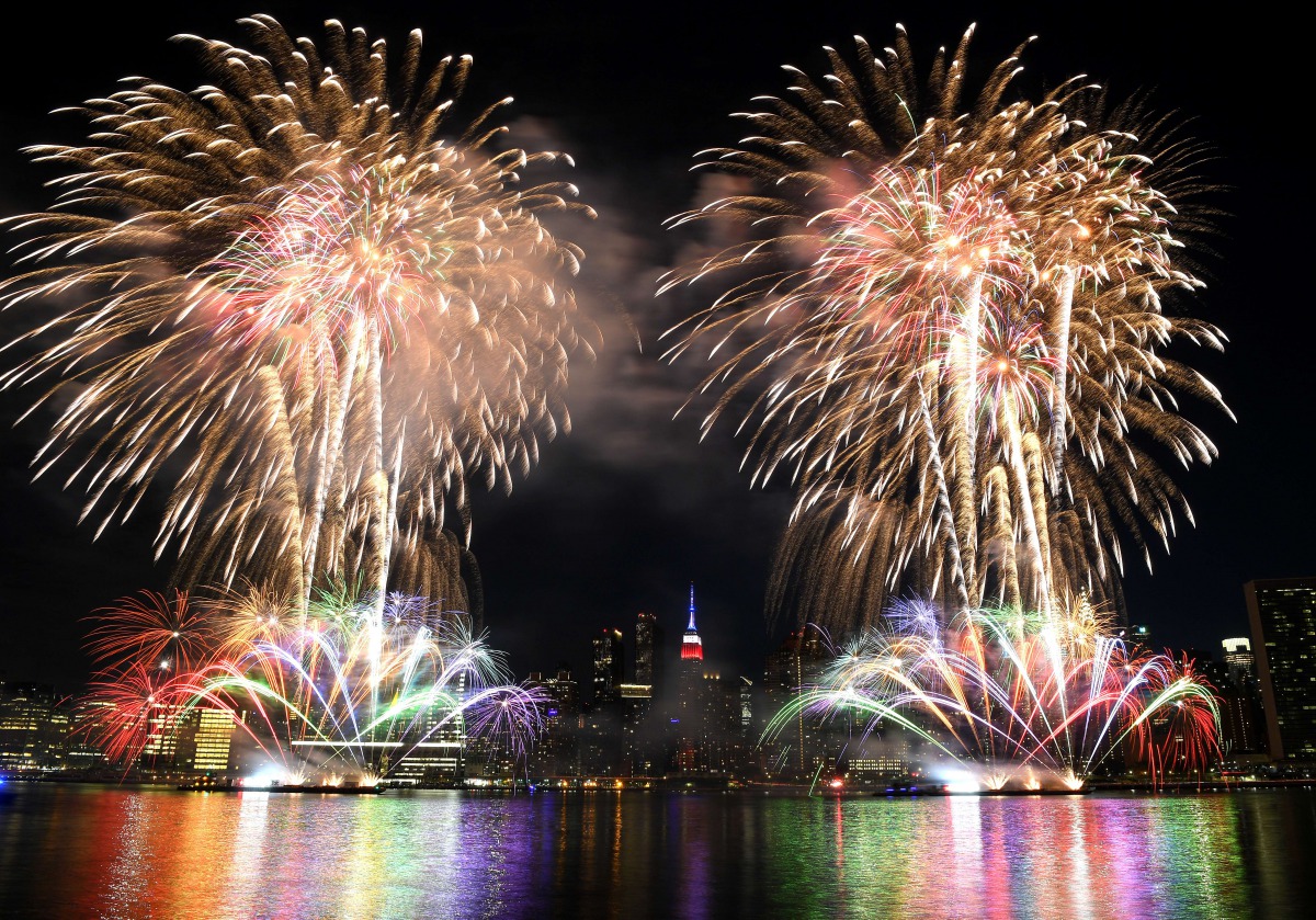NEW YORK, NEW YORK - JUNE 29: Annual Macy's 4th Of July Fireworks In NYC Spread Out Over Six Nights on June 29, 2020 in New York City. Dimitrios Kambouris/AFP