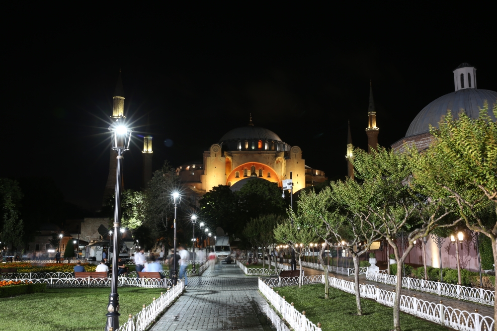 Doors of Hagia Sophia to be fully open for everyone, including Turks and foreigners, Muslims and non-Muslims, says Turkish president. ( Emrah Yorulmaz - Anadolu Agency )