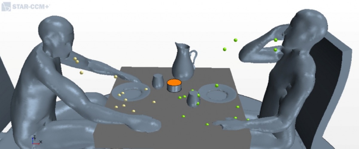 A graphic shows a simulation of the 