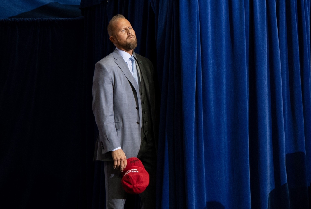 (FILES) In this file photo taken on October 22, 2018 Brad Parscale, campaign manager for US President Donald Trump's 2020 reelection campaign, attends a campaign rally at the Toyota Center in Houston, Texas. AFP / Saul Loeb 