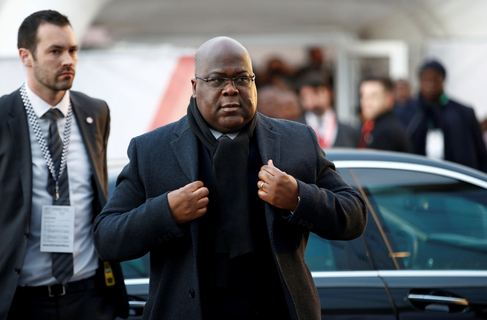 Democratic Republic of Congo President Felix Tshisekedi arrives at the UK-Africa Investment Summit in London, Britain January 20, 2020. REUTERS/Henry Nicholls/File Photo