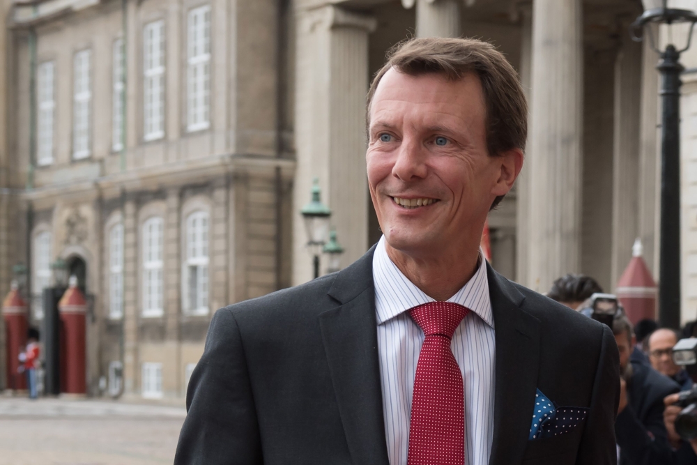 This file photo taken on August 28, 2018 shows Prince Joachim of Denmark arriving at the Amalienborg Castle in central Copenhagen. Danish Prince Joachim, 51, has been successfully operated on a blood clot in his brain at the University Hospital Centre CHU
