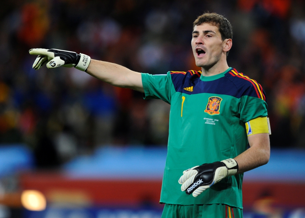 FILE PHOTO: Football - Holland v Spain FIFA World Cup Final - South Africa 2010 - Soccer City Stadium, Johannesburg, South Africa - 11/7/10 Spain's Iker Casillas Mandatory Credit: Action Images / Jason Cairnduff/File Photo
