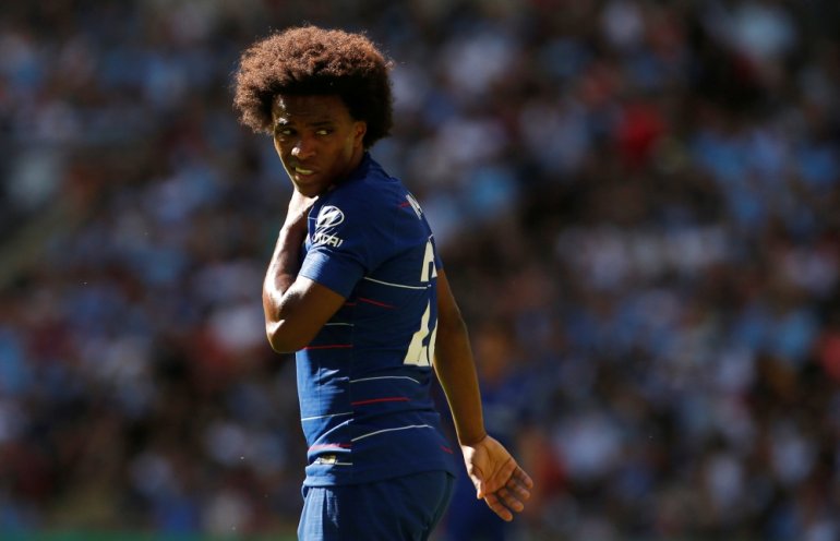 Chelsea's Willian during the match, August 5, 2018. Action Images via Reuters/Craig Brough