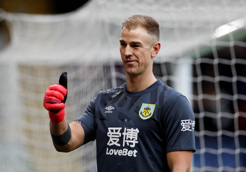 January 25, 2020 Burnley's Joe Hart reacts Action Images via Reuters/Jason Cairnduff/File Photo