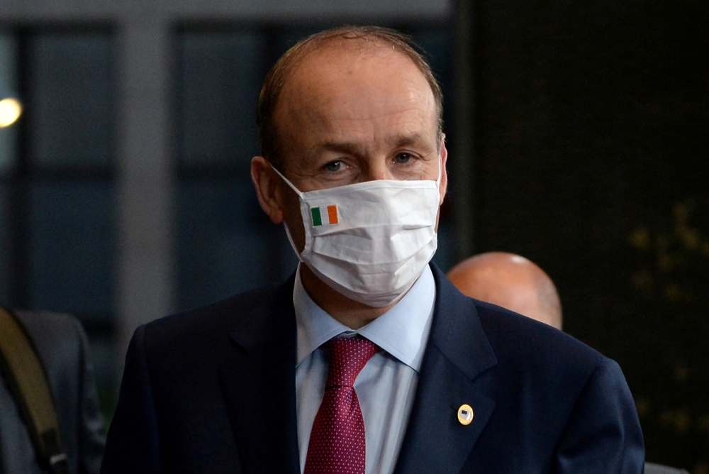 Ireland's Prime Minister Micheal Martin leaves a meeting at the EU summit, amid the coronavirus disease (COVID-19) outbreak, in Brussels, Belgium early July 21, 2020. REUTERS/Johanna Geron/File Photo