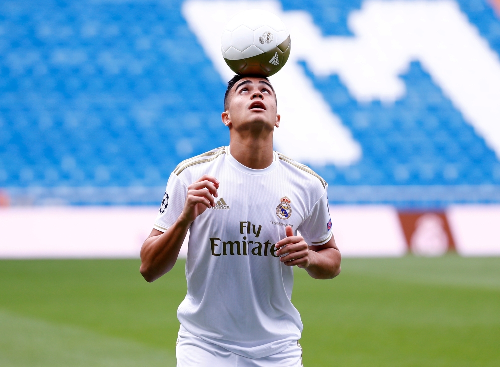 February 18, 2020 Real Madrid's Reinier on the pitch during the unveiling REUTERS/Juan Medina/File Photo