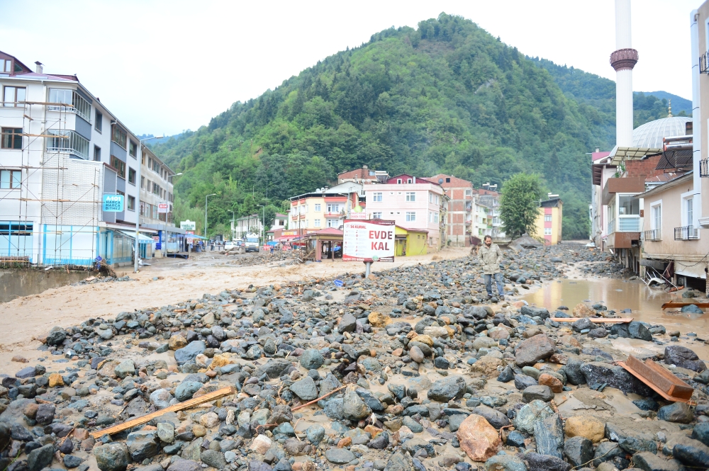 A view of flood-hit area after heavy rain caused flood in Dereli district of Giresun, Turkey on August 23, 2020. Gültekin Yetgin - Anadolu  