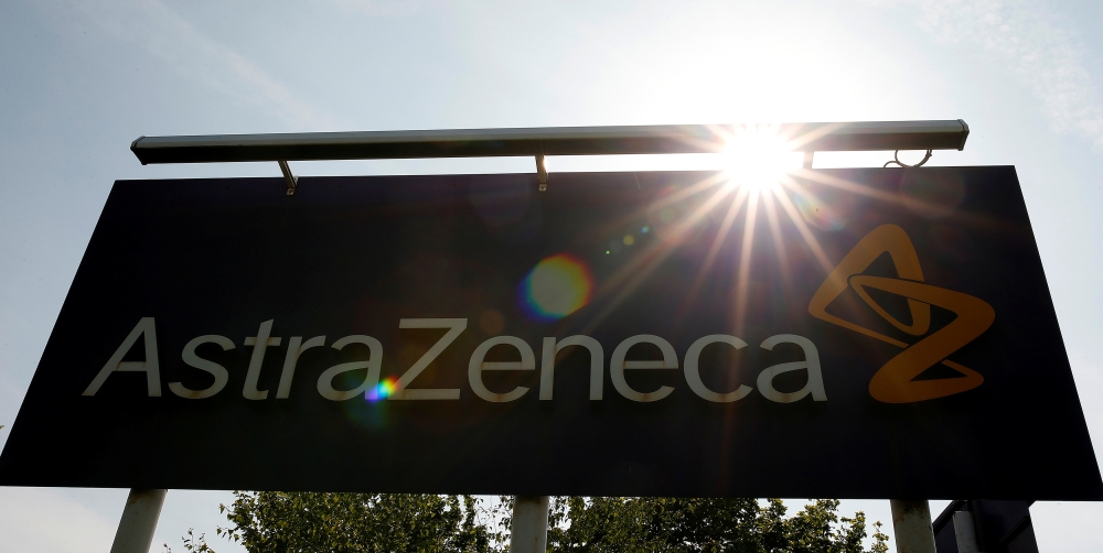 A sign is seen at an AstraZeneca site in Macclesfield, central England May 19, 2014. REUTERS/Phil Noble/File Photo