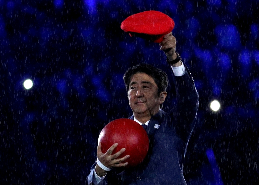 Japanese Prime Minister Shinzo Abe takes part in the closing ceremony. REUTERS/Stoyan Nenov/File Photo