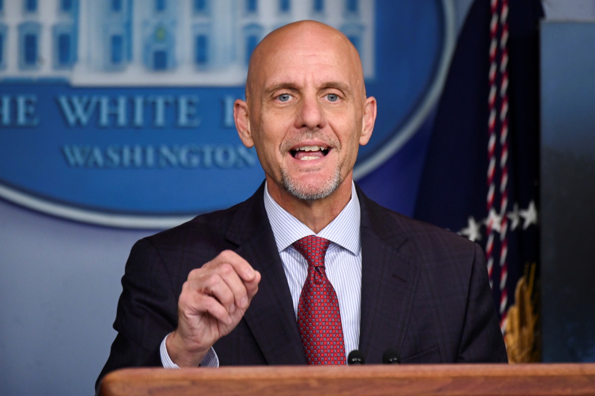 FILE PHOTO: Commissioner of U.S. Food and Drug Administration Dr. Stephen M. Hahn speaks during a news conference about the latest coronavirus disease (COVID-19) developments, in the Brady Press Briefing Room of the White House in Washington, U.S. August 