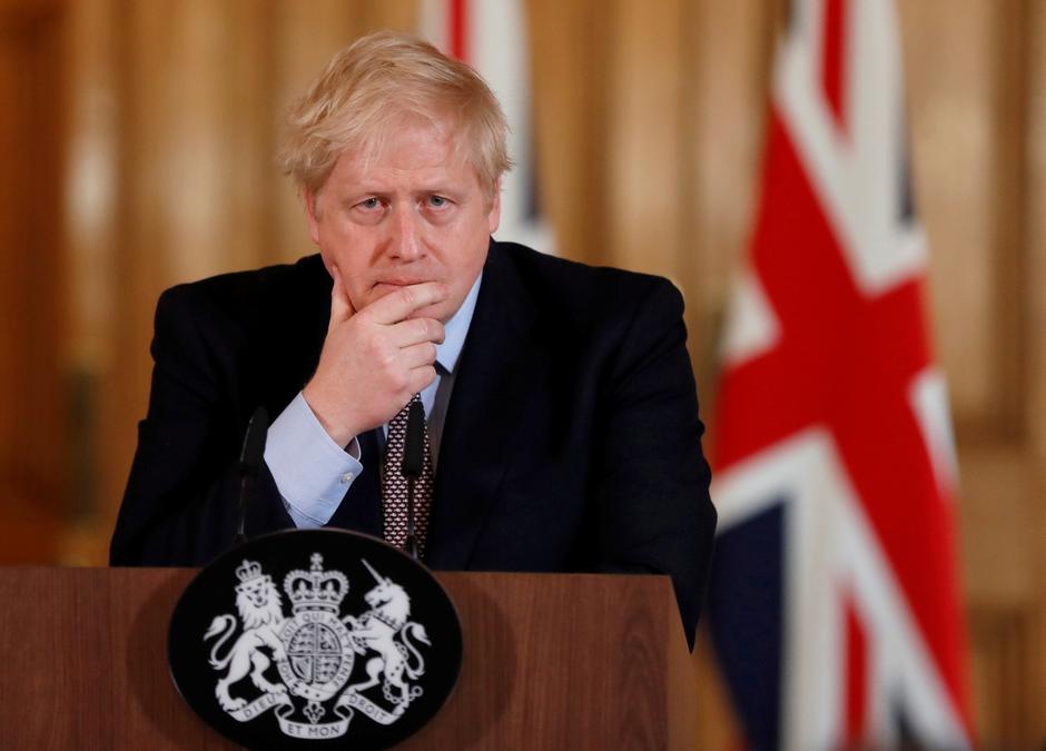 FILE PHOTO: Britain's Prime Minister Boris Johnson speaks during a news conference on the novel coronavirus, in London, Britain March 3, 2020. Frank Augstein/Pool via REUTERS
