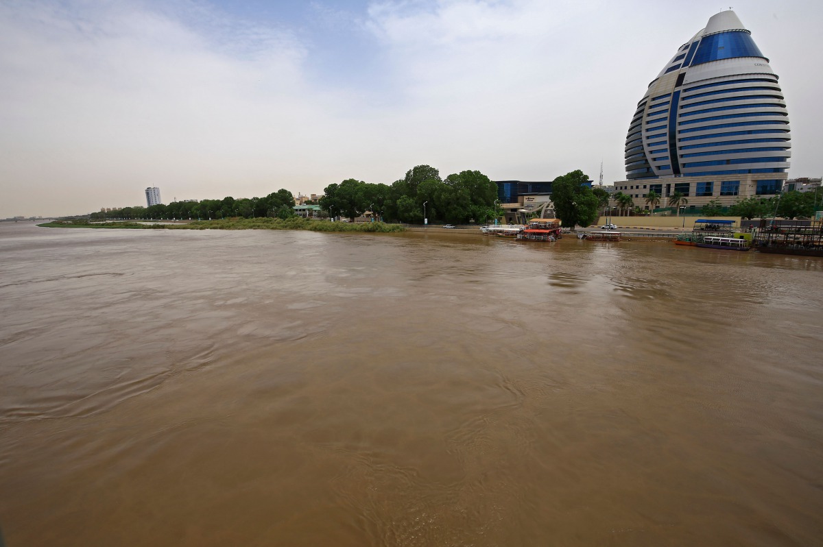 A picture shows flood waters in Tuti island, where the Blue and White Nile merge in the Sudanese capital Khartoum, on September 3, 2020. / AFP / ASHRAF SHAZLY
