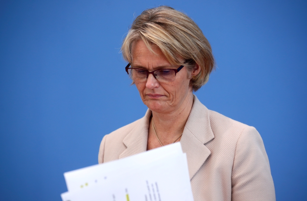 German Education Minister Anja Karliczek attends a news conference to present an education report of the Organisation for Economic Co-operation and Development (OECD), in Berlin, Germany, September 8, 2020. REUTERS/Hannibal Hanschke
