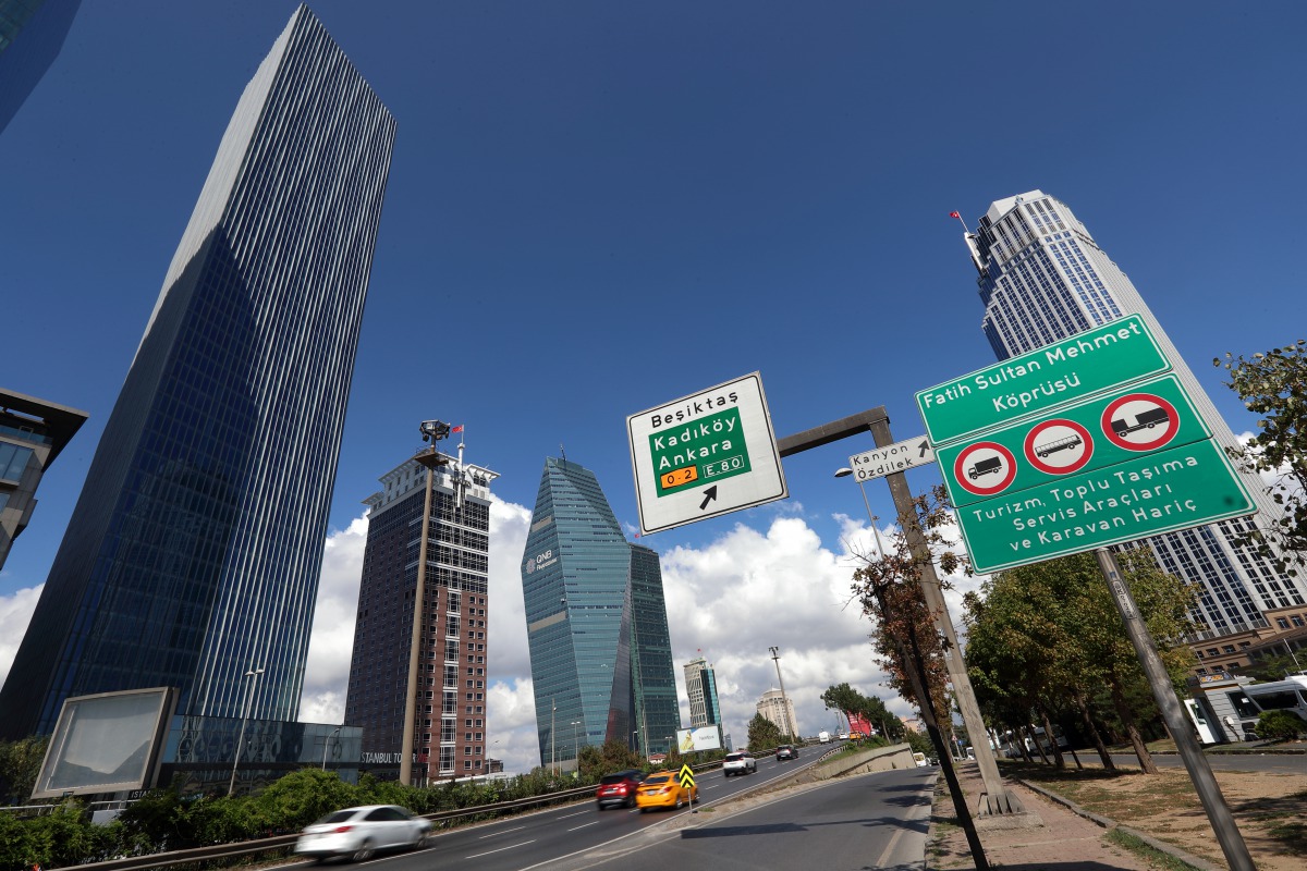 Skyscrapers are seen in the business and financial district of Levent, which comprises of leading Turkish banks' and companies' headquarters, as the outbreak of the coronavirus disease (COVID-19) continues, in Istanbul, Turkey September 8, 2020. REUTERS/M